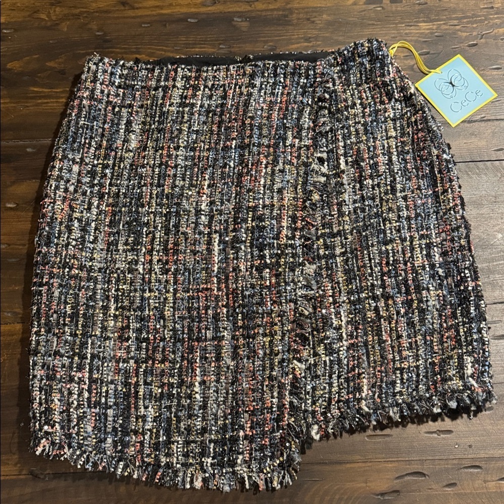 CeCe Multicolor Tweed Pencil Skirt - Picture 3 of 12